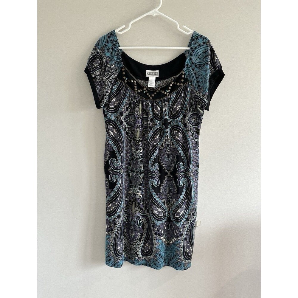 Vintage Robbie Bee Dress Women's Size 12 Paisley Artsy